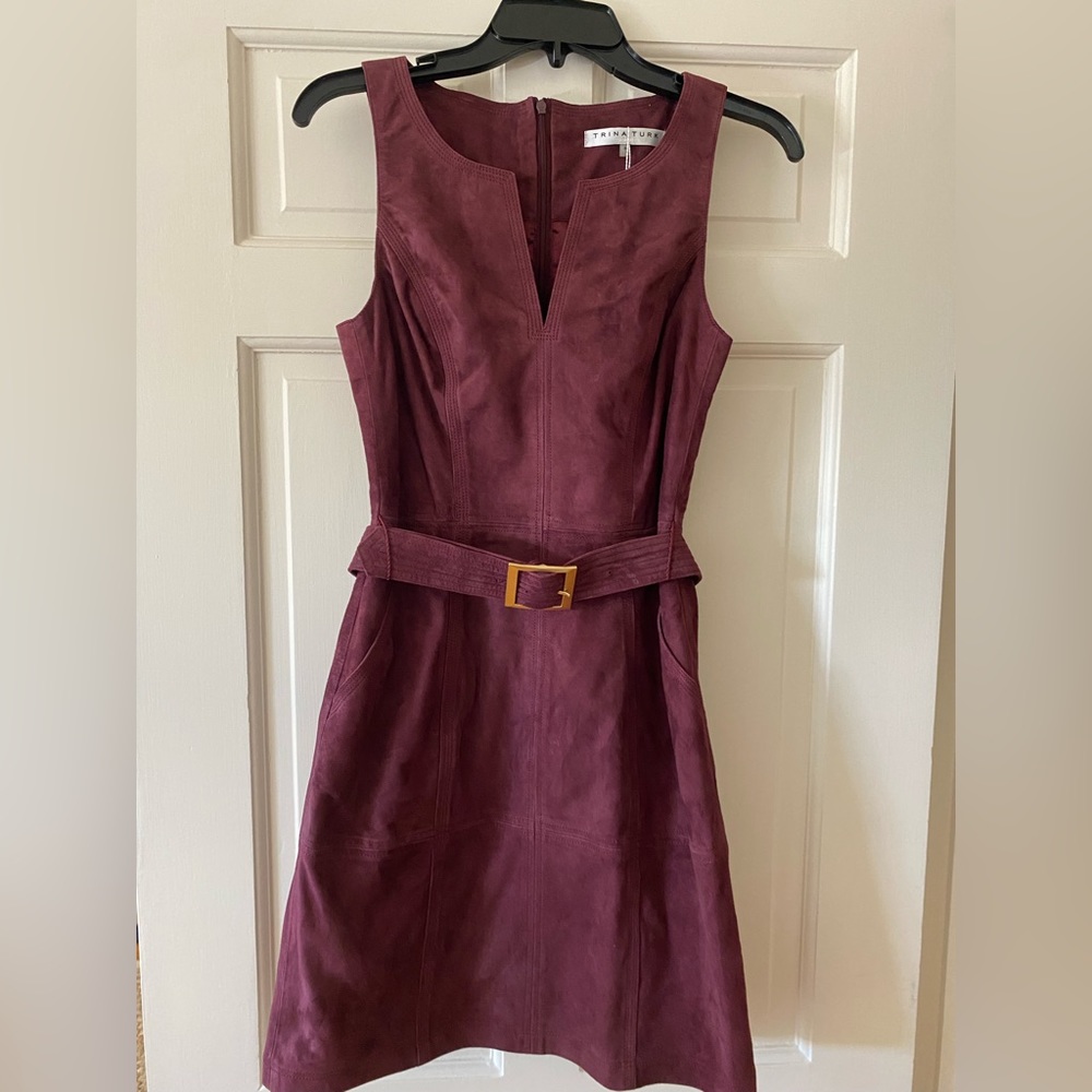 Trina Turk suede sheath dress